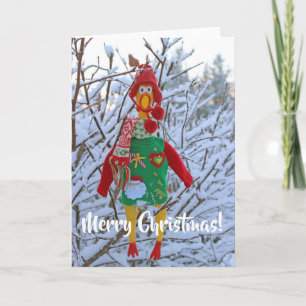 Carte de voeux de Noël Super mignonne au poulet !