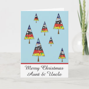 Carte de voeux de Noël tante et oncle