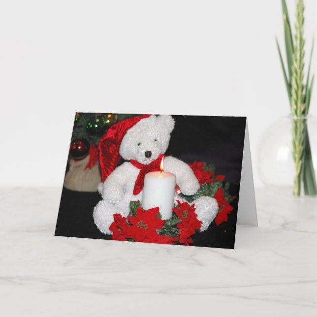 Carte de voeux de Noël Teddy Bear (Devant)