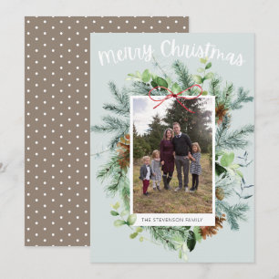 Carte de voeux de Noël turquoise photo