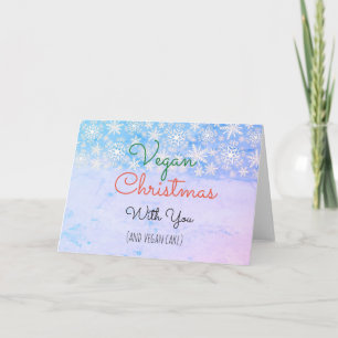 Carte de voeux de Noël végétalien