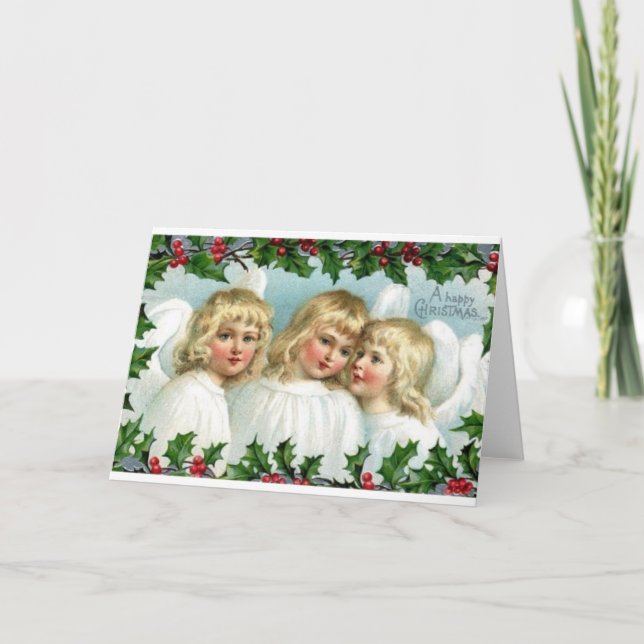 Carte de voeux de Noël Victorian Angel (Devant)