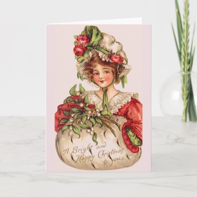 Carte de voeux de Noël victorienne (Devant)