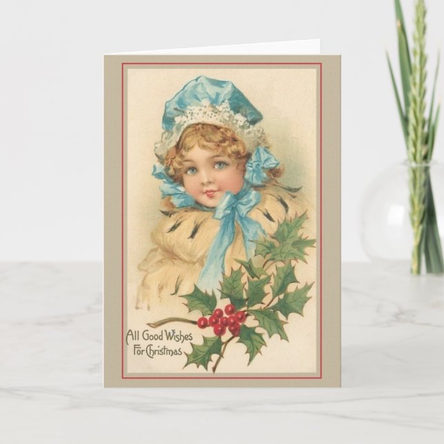 Carte de voeux de Noël victorienne (Devant)