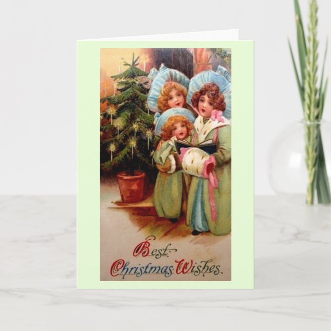 Carte de voeux de Noël victorienne (Devant)