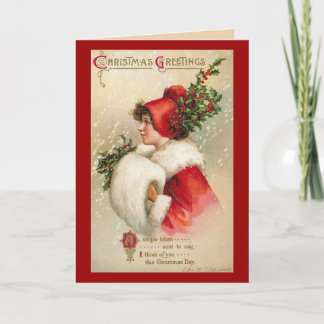 Carte de voeux de Noël victorienne