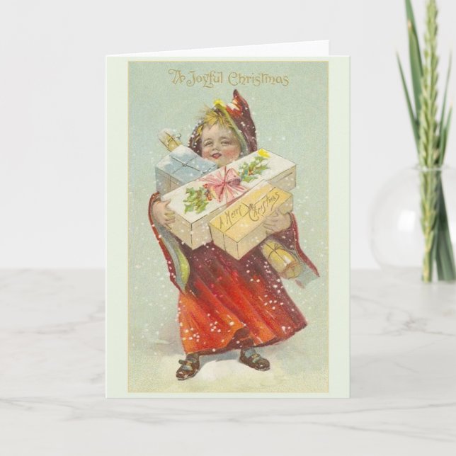 Carte de voeux de Noël victorienne (Devant)
