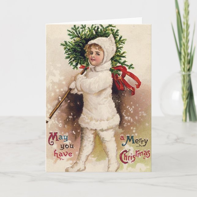 Carte de voeux de Noël victorienne (Devant)