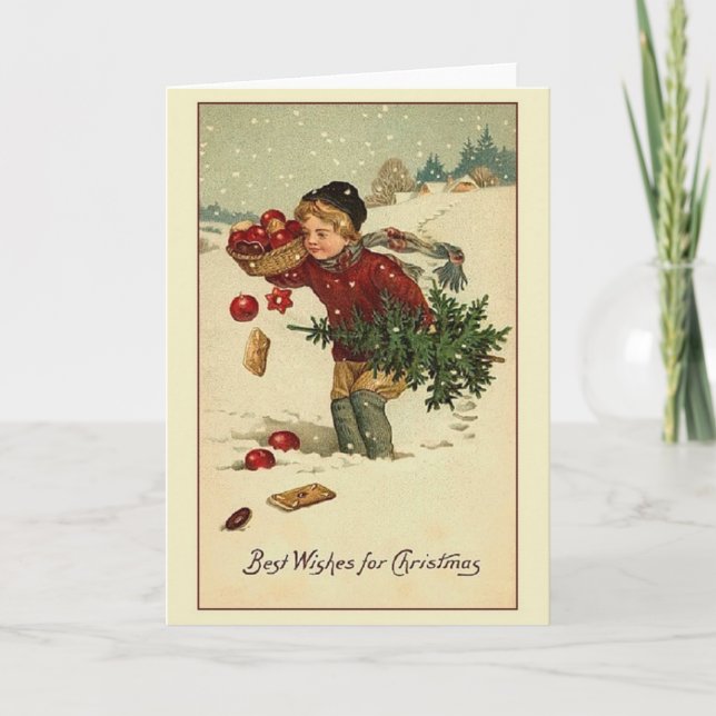 Carte de voeux de Noël victorienne (Devant)