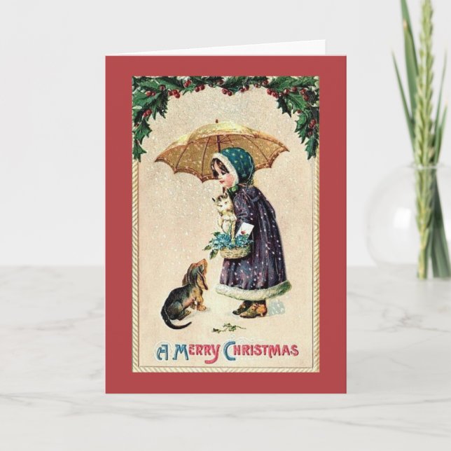 Carte de voeux de Noël victorienne (Devant)