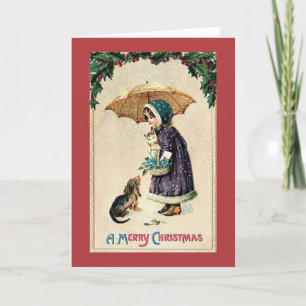 Carte de voeux de Noël victorienne