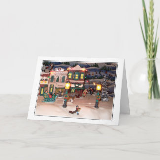 Carte de voeux de Noël - Village Vintage
