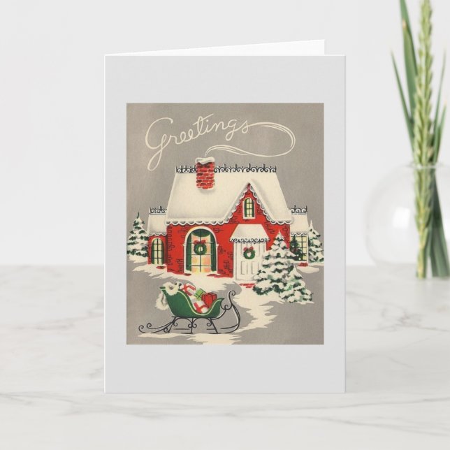 Carte de voeux de Noël Vintage (Devant)