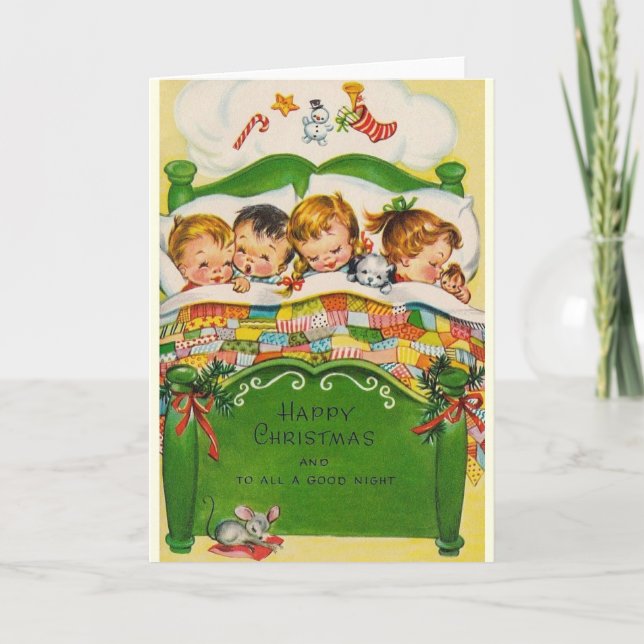 Carte de voeux de Noël Vintage (Devant)