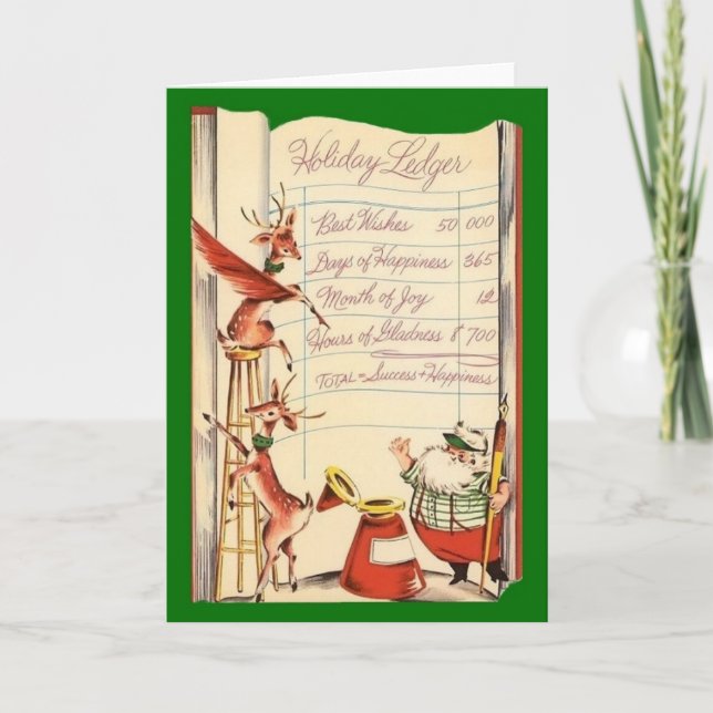 Carte de voeux de Noël Vintage (Devant)