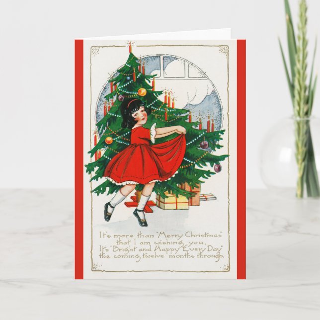 Carte de voeux de Noël Vintage (Devant)
