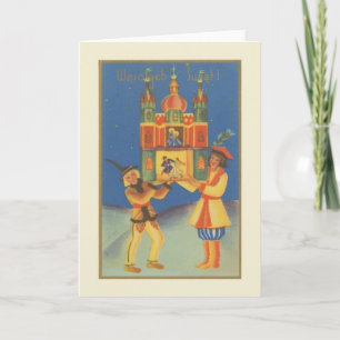 Carte de voeux de Noël vintage en Pologne