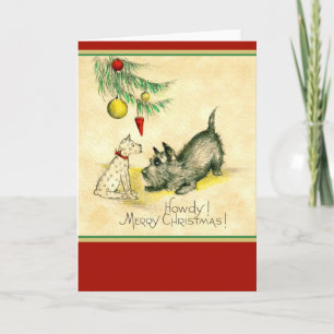 Carte de voeux de Noël vintage Howdy