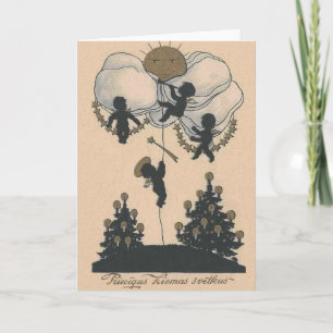 Carte de voeux de Noël vintage lettonne