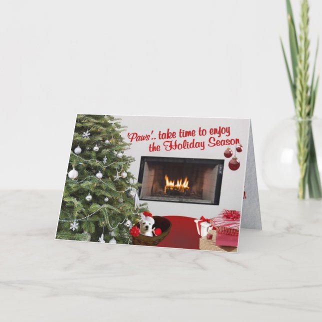 Carte de voeux de Noël Westie (Devant)