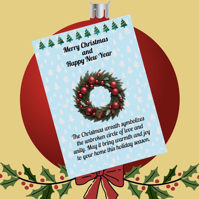 Carte de voeux de Noël Wreath (Créateur téléchargé)