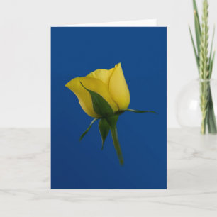 Carte de voeux de note ou de blanc de rose jaune