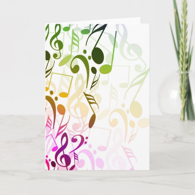 Carte de voeux de notes musicales (Devant)