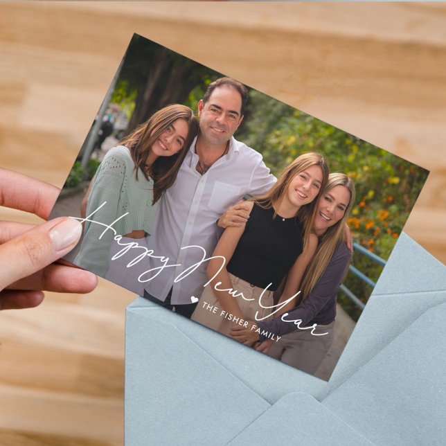 Carte de vœux de Nouvel An simplement écrite (Créateur téléchargé)