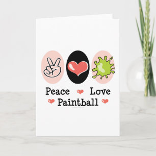 Carte de voeux de Paintball d'amour de paix