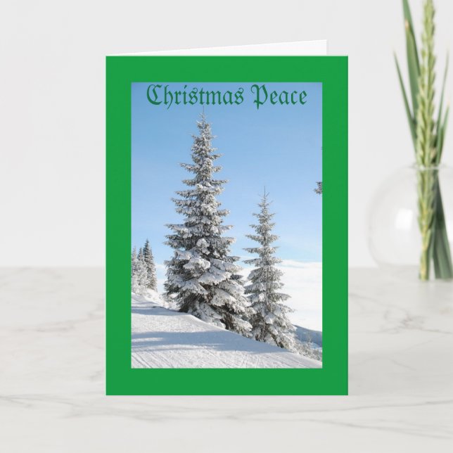 Carte de voeux de paix de Noël (Devant)