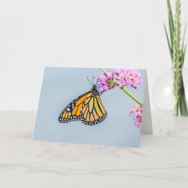 Carte de voeux de papillon de monarque (Devant)