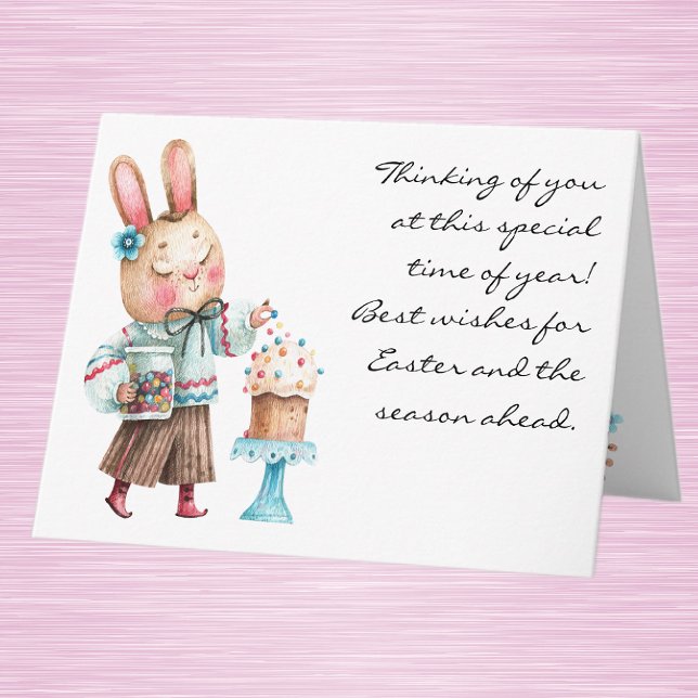 Carte de voeux de Pâques Aquarelle mignonne (Créateur téléchargé)