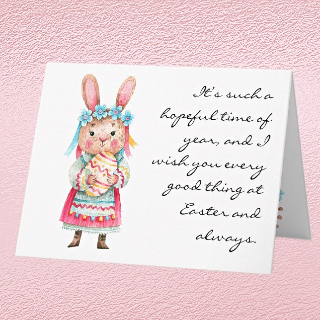 Carte de voeux de Pâques Aquarelle mignonne (Créateur téléchargé)