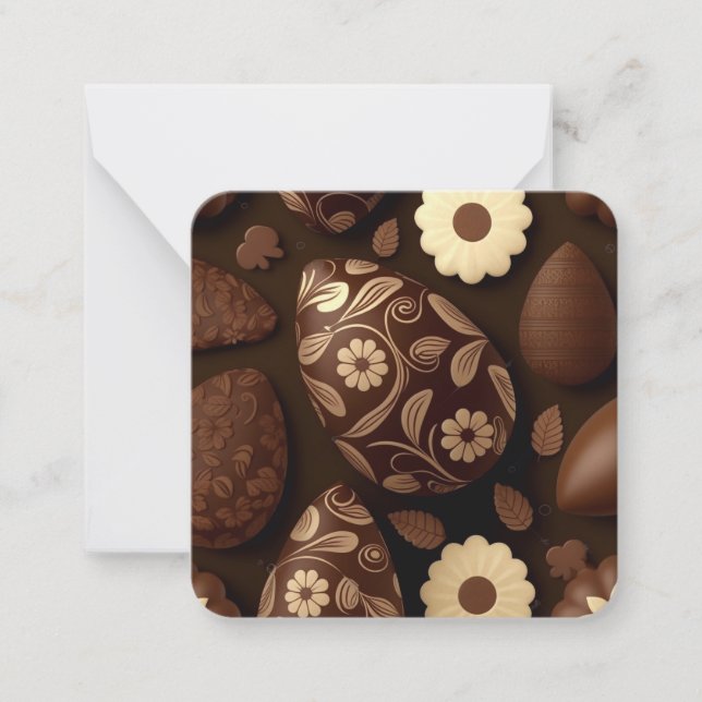 Carte de voeux de Pâques au chocolat (Devant)