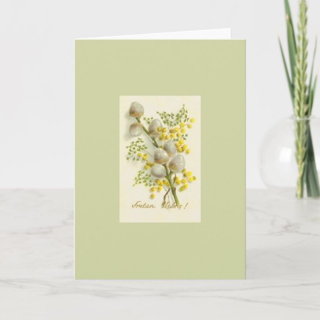 Carte de voeux de Pâques de Sretan en croate vinta (Devant)