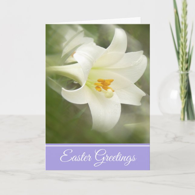 Carte de voeux de Pâques Lily de Pâques (Devant)