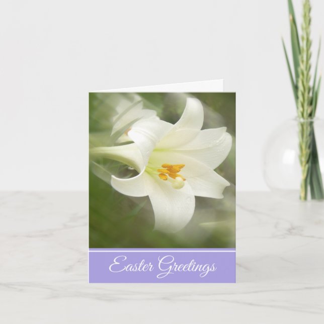 Carte de voeux de Pâques Lily de Pâques (Devant)
