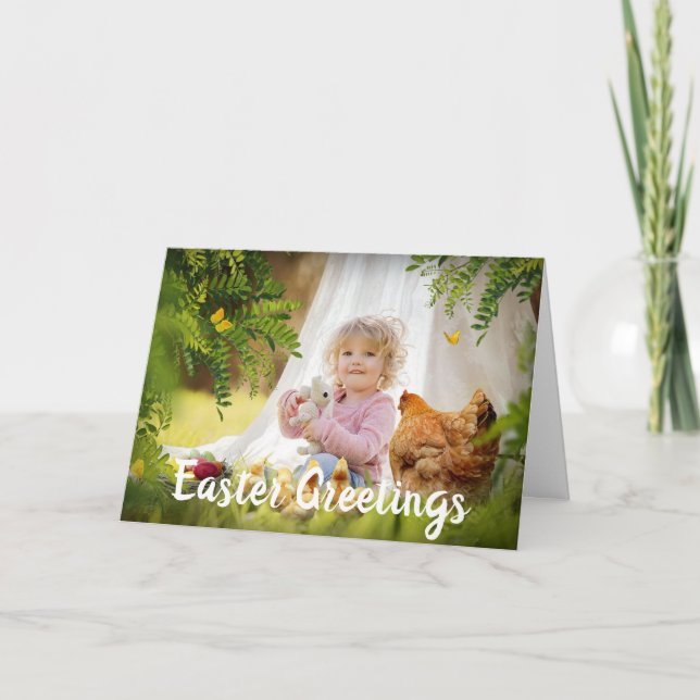 Carte de vœux de Pâques personnalisée avec photo (Devant)