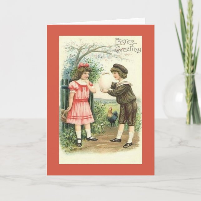 Carte de voeux de Pâques victorienne (Devant)