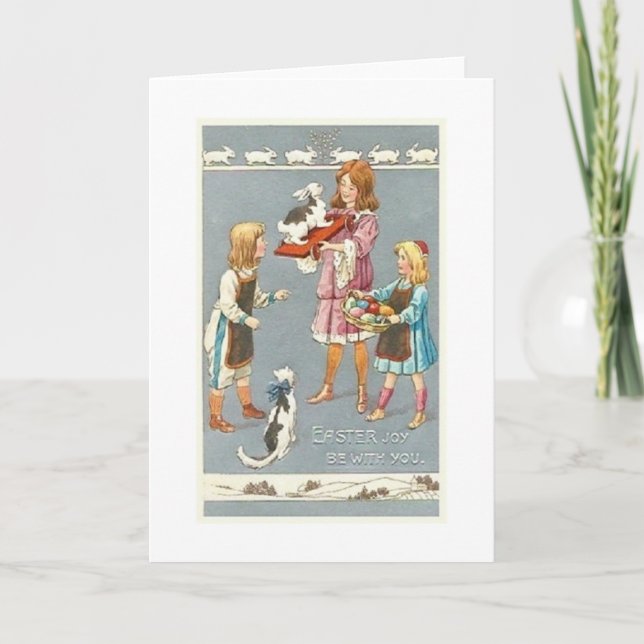 Carte de voeux de Pâques vintage (Devant)