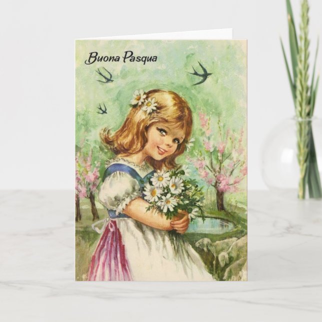Carte de voeux de Pâques vintage (Devant)