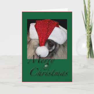 Carte de voeux de pattes de Père Noël