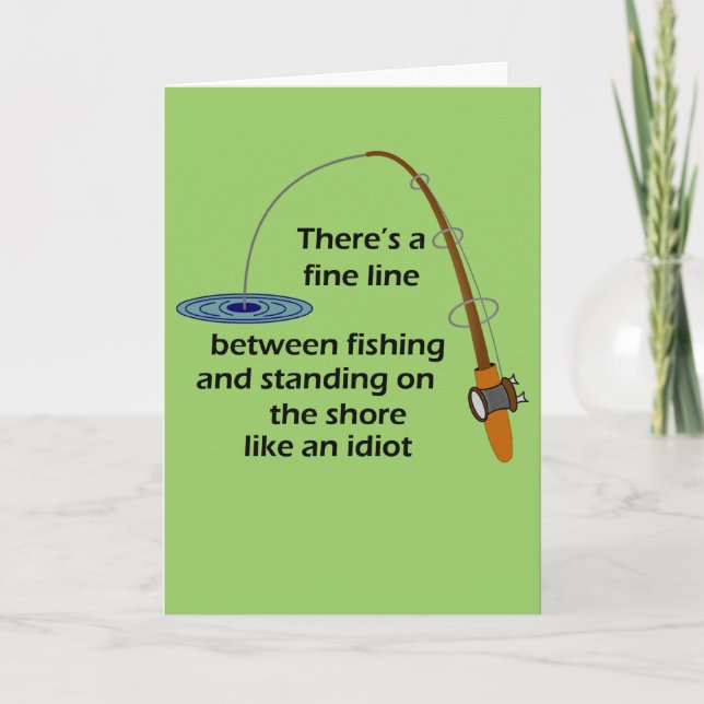 Carte de voeux de pêche amusante (Devant)