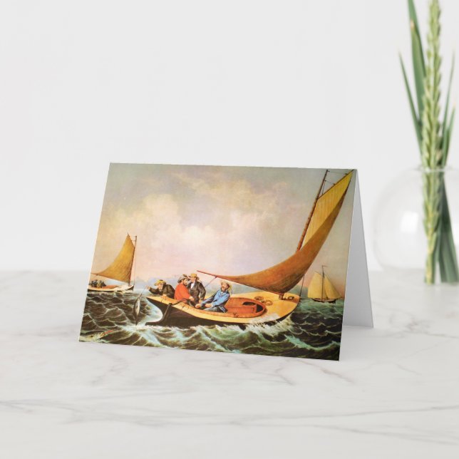 Carte de voeux de pêche d'océan (Devant)