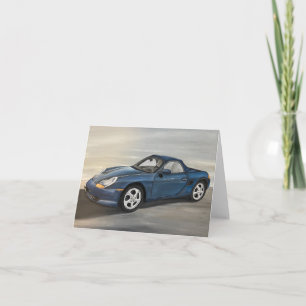 Carte de vœux de peinture de voiture de sport de l
