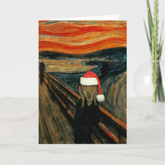 Carte de voeux de Père Noël Scream