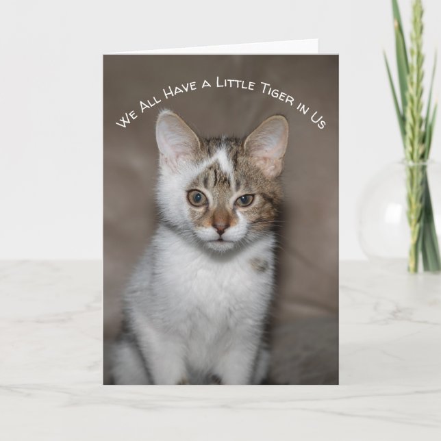 Carte de voeux de petite Kittie robuste (Devant)