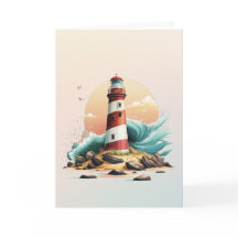 Carte de voeux de phare vierge n° 2