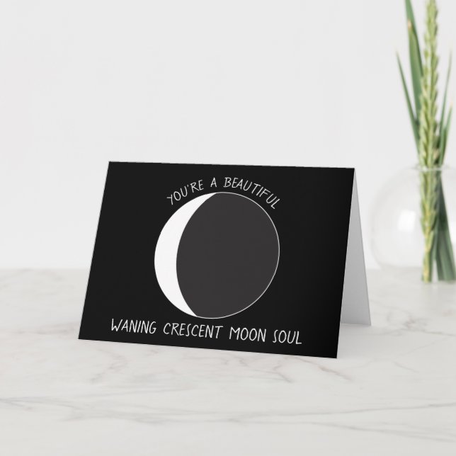 Carte de voeux de phase Crescent MOON (Devant)