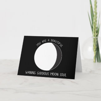 Carte de voeux de phase Gibbous MOON